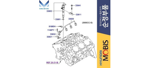 new injector fuel engines s d6ea d6eb hyundai kia 2006-23